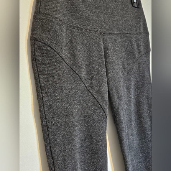 Lysse twill knit ponte seamed legging tummy control waistband dark gray small - Picture 1 of 12